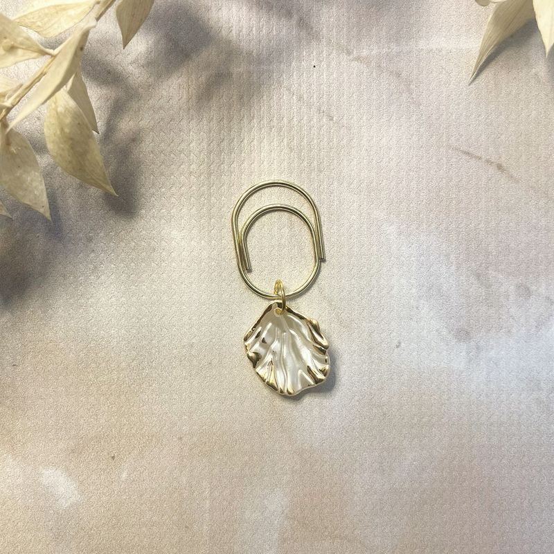 Gold Shell - Bookmark Planner Charm (Medium)