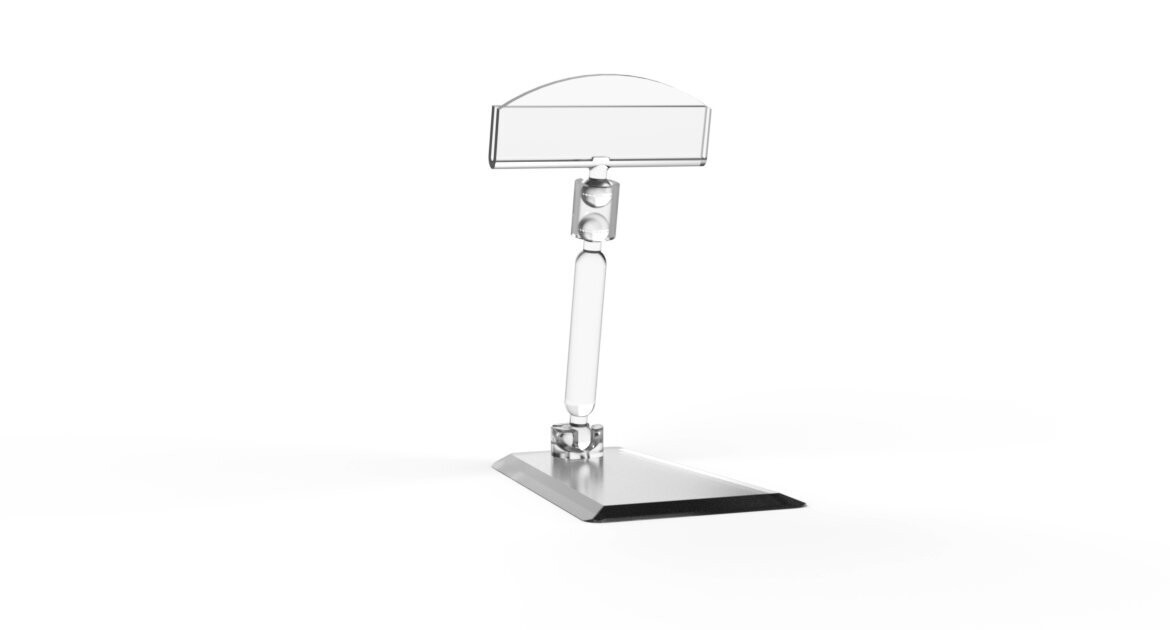 1x Clear Cake Price Tag Holder Single  I437