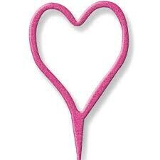 Pink Heart ) Pink  Sparkler  (Pack x24) I752