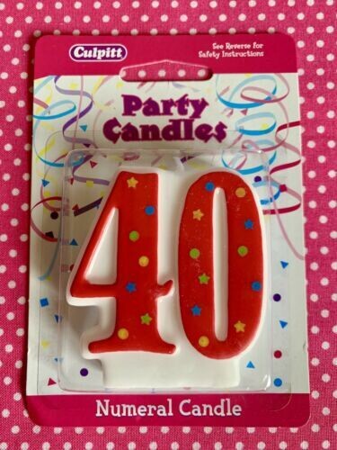 40 Number Candle  (Pack x24 ) I794
