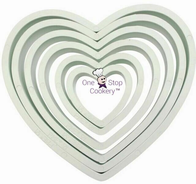 Heart Shaped Icing Sheet Cutter Set X 1 Each I514