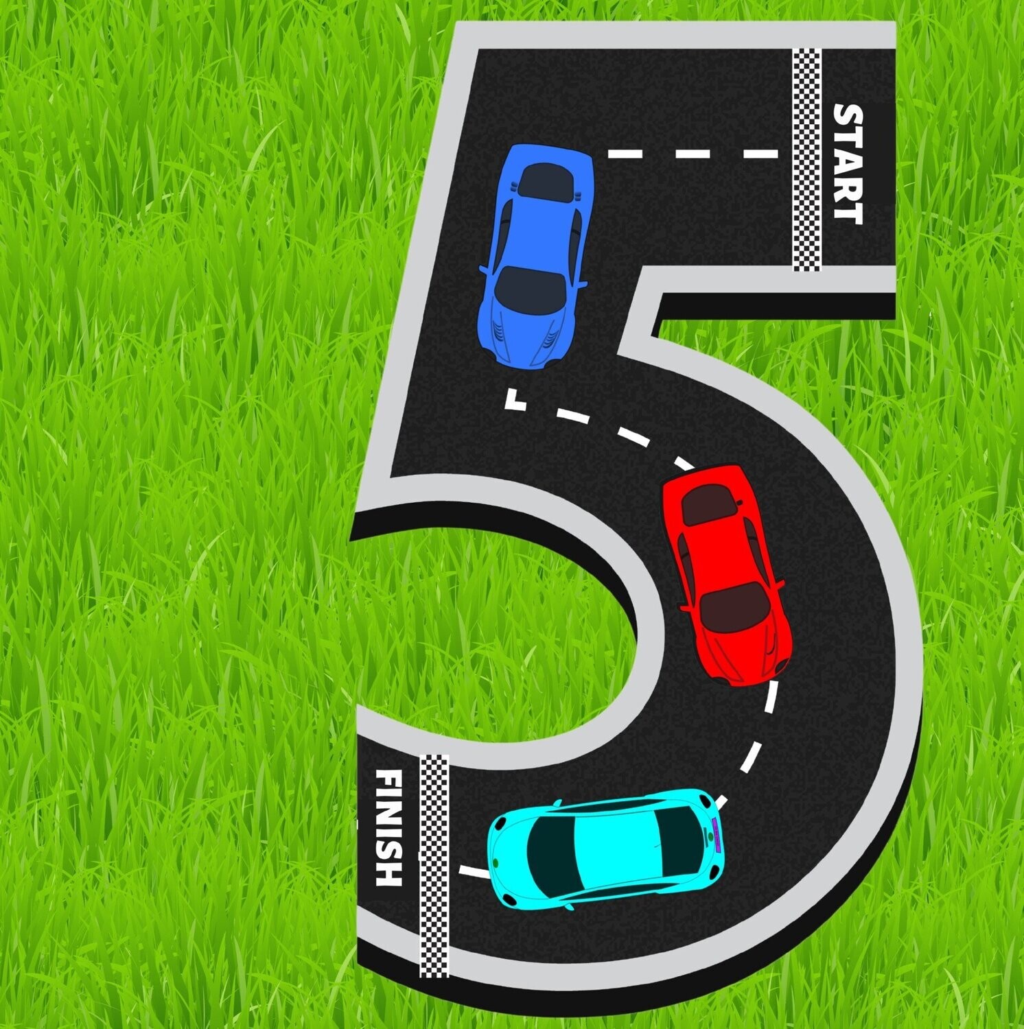 racing track numbers toppers