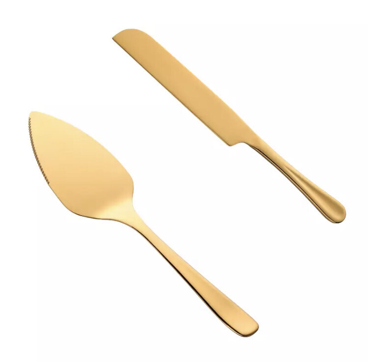 Gold Wedding Knife Set