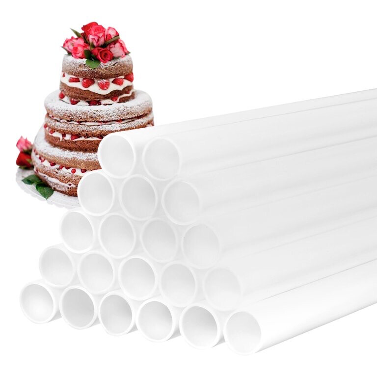 16” Inch Long 20mm Diameter Big Fat Plastic Dowels For tier Cake Single I393