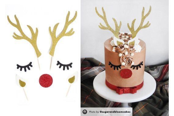 Reindeer cake toppers X 1