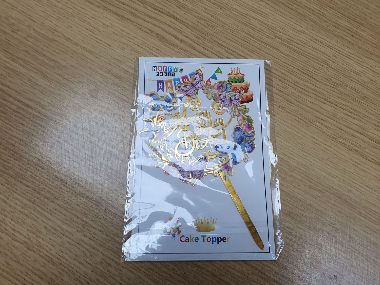 Round Shape Colourful Happy Birthday Cake topper Pack Of 10 I571