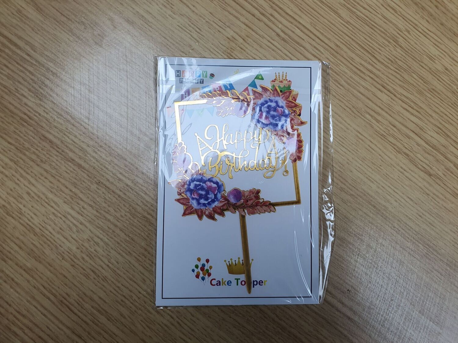 Square Shape Colourful Happy Birthday Cake topper Pack Of 10