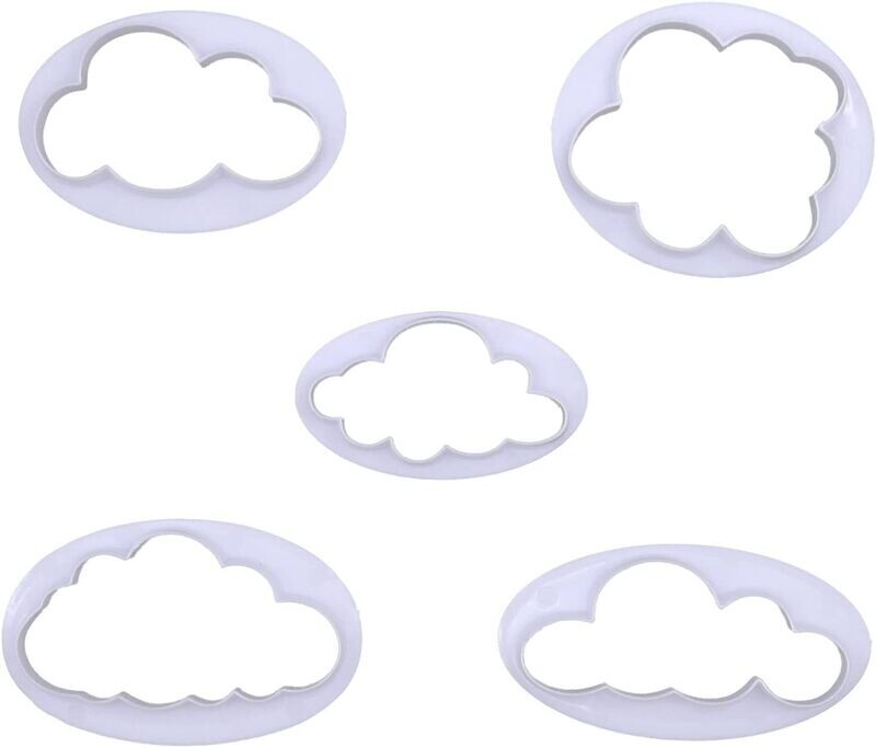 Mini Plastic Cloud icing Cutter set  x 1  I586