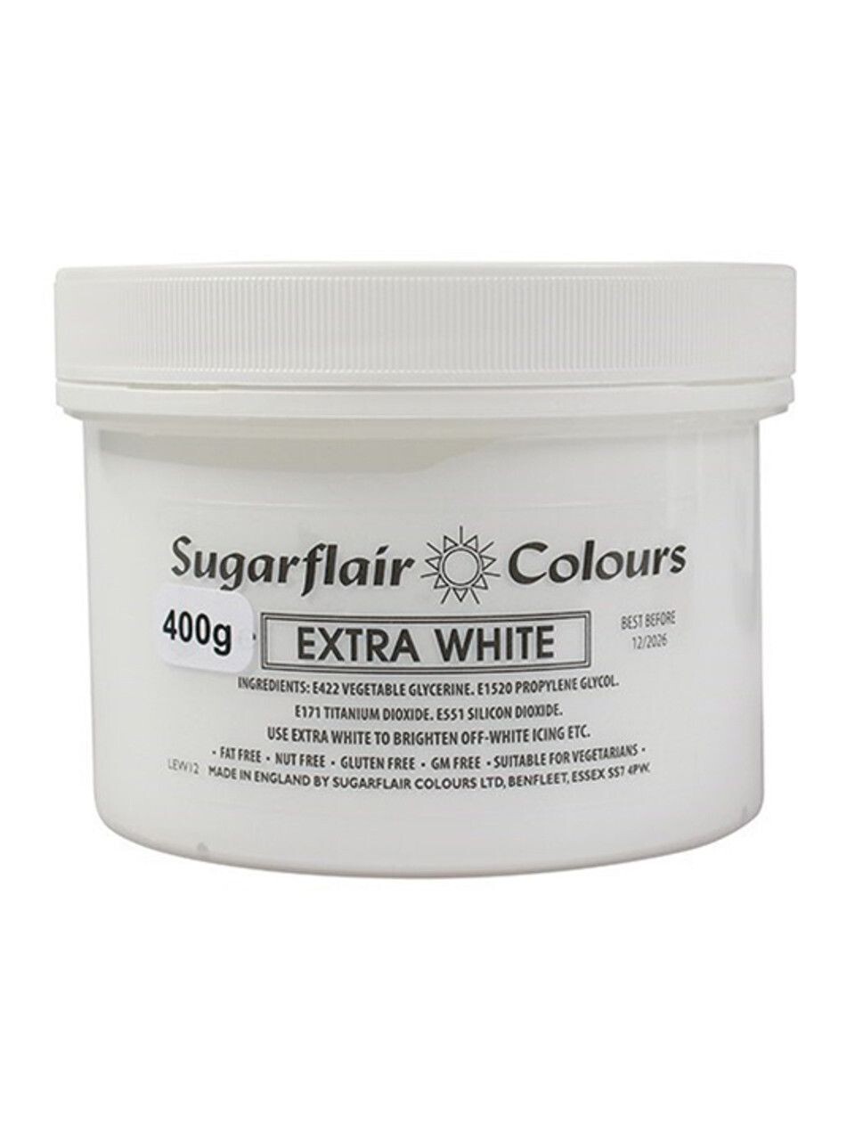 Extra white Colour for white dripping 400g I477