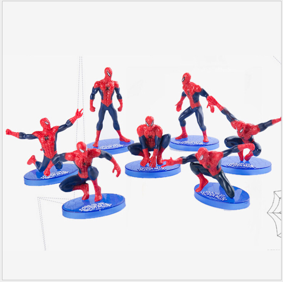 Spider Man Cake toppers Set of seven Pack X 1