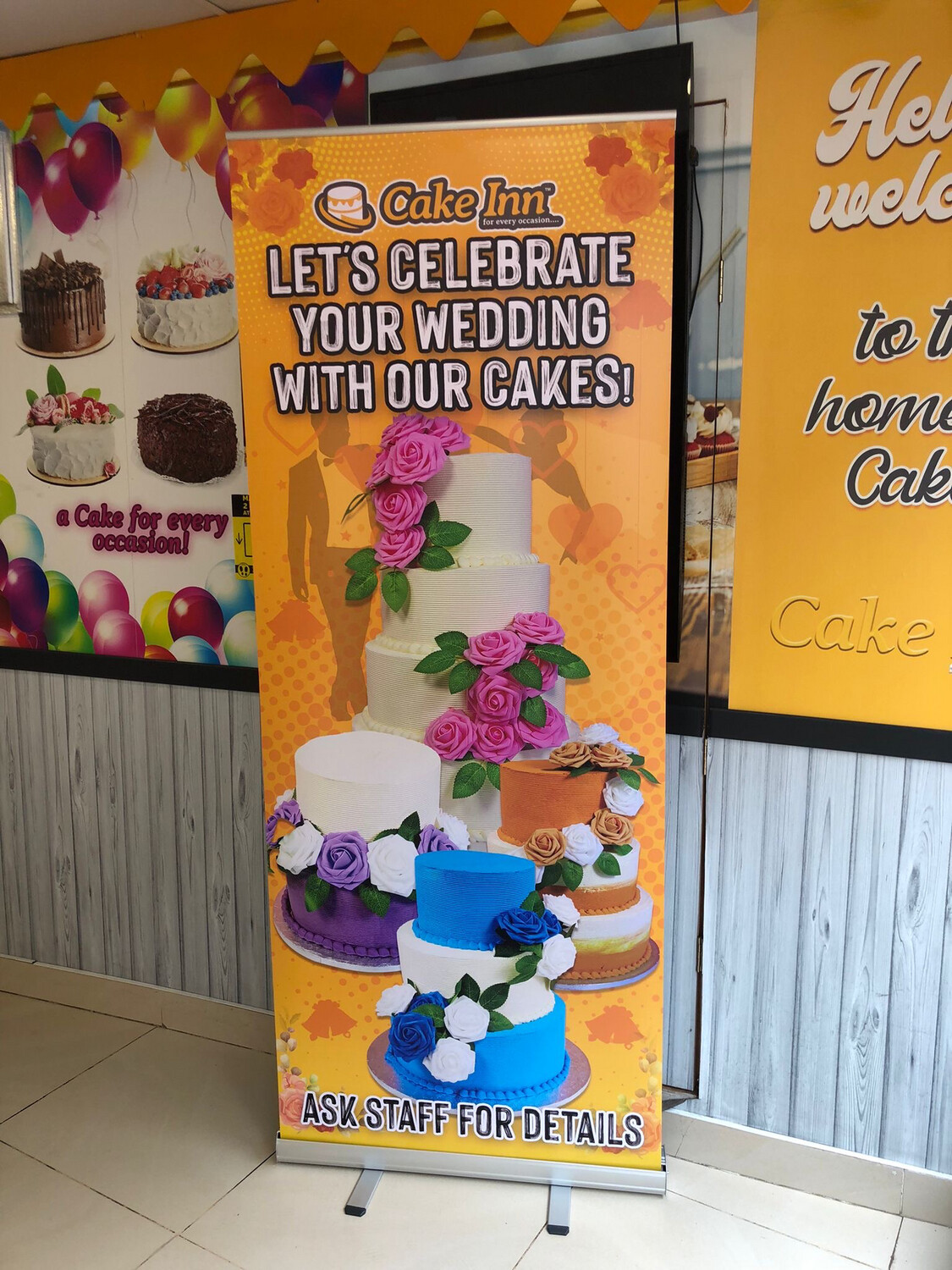 Weddings Cake Pull Up Banner X 1