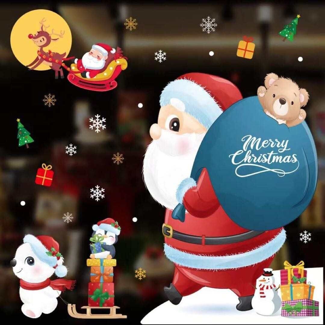 Santa Christmas window stickers x 1