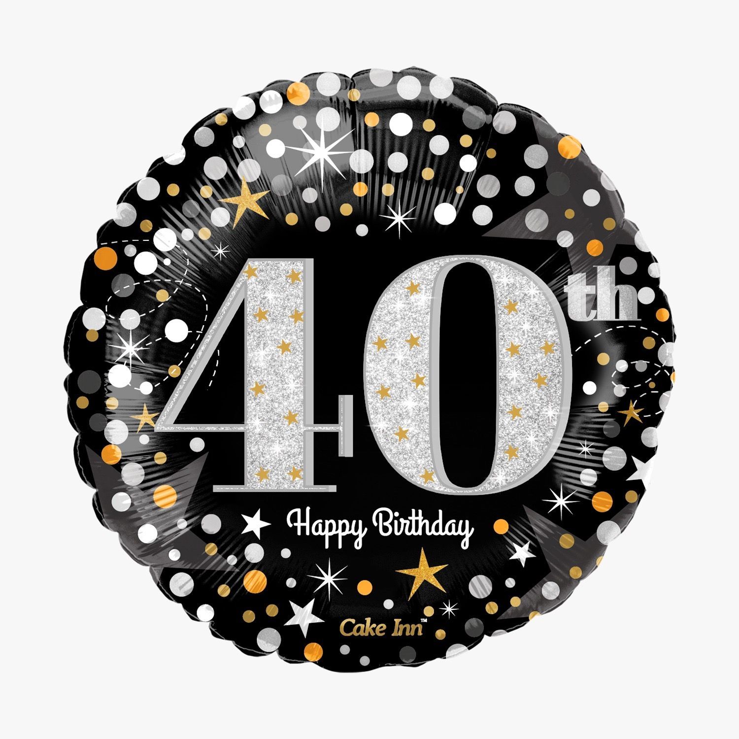 40th Birthday Balloon 18" pack of 10
