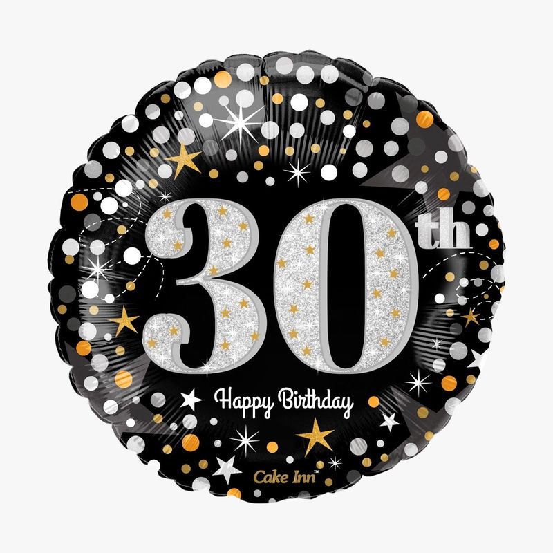 30th Birthday Balloon 18" pack of 10