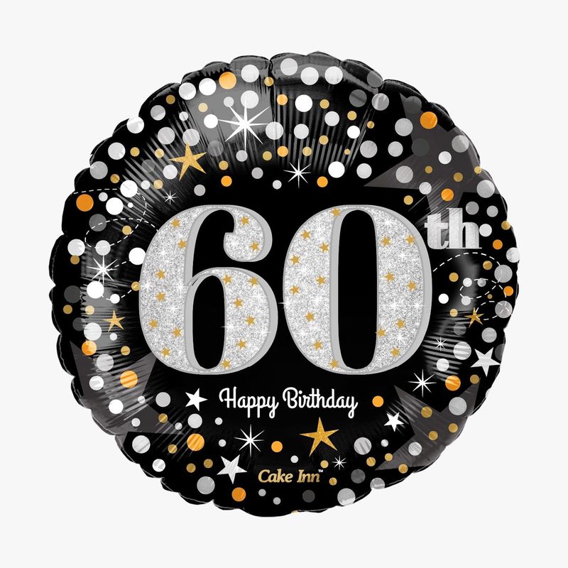 60th  Balloon 18" pack of 10