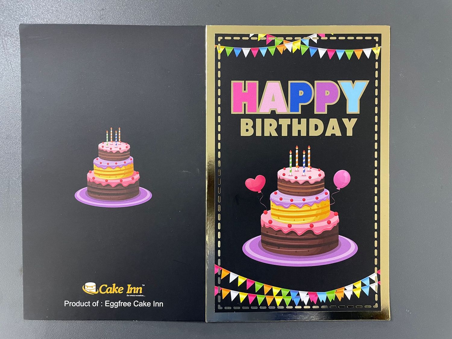 Black & Gold Happy Birthday   Cards Pack of x 20