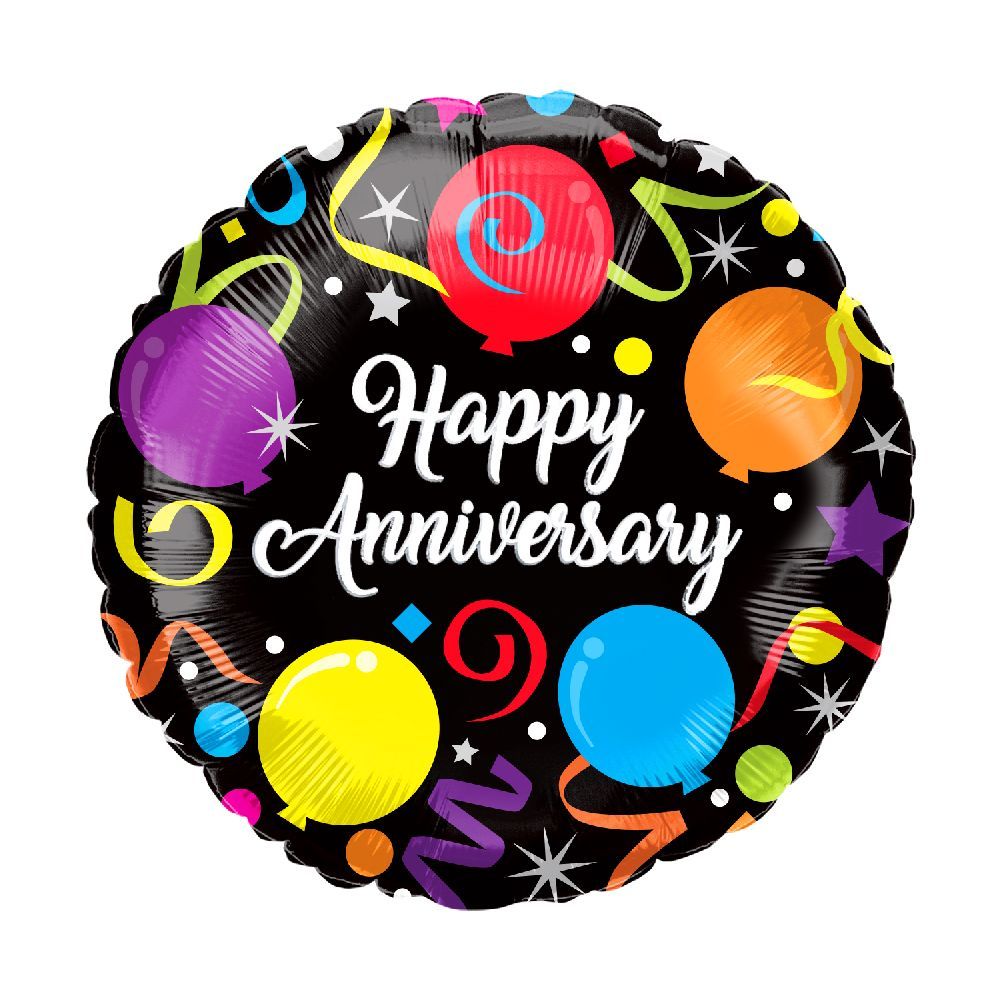18" H/ Anniversary Balloon  (Pack 10) I879