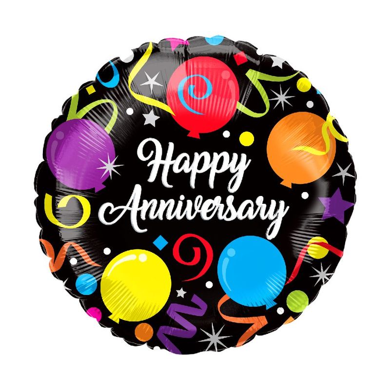 18" H/ Anniversary Balloon  (Pack 10) I879