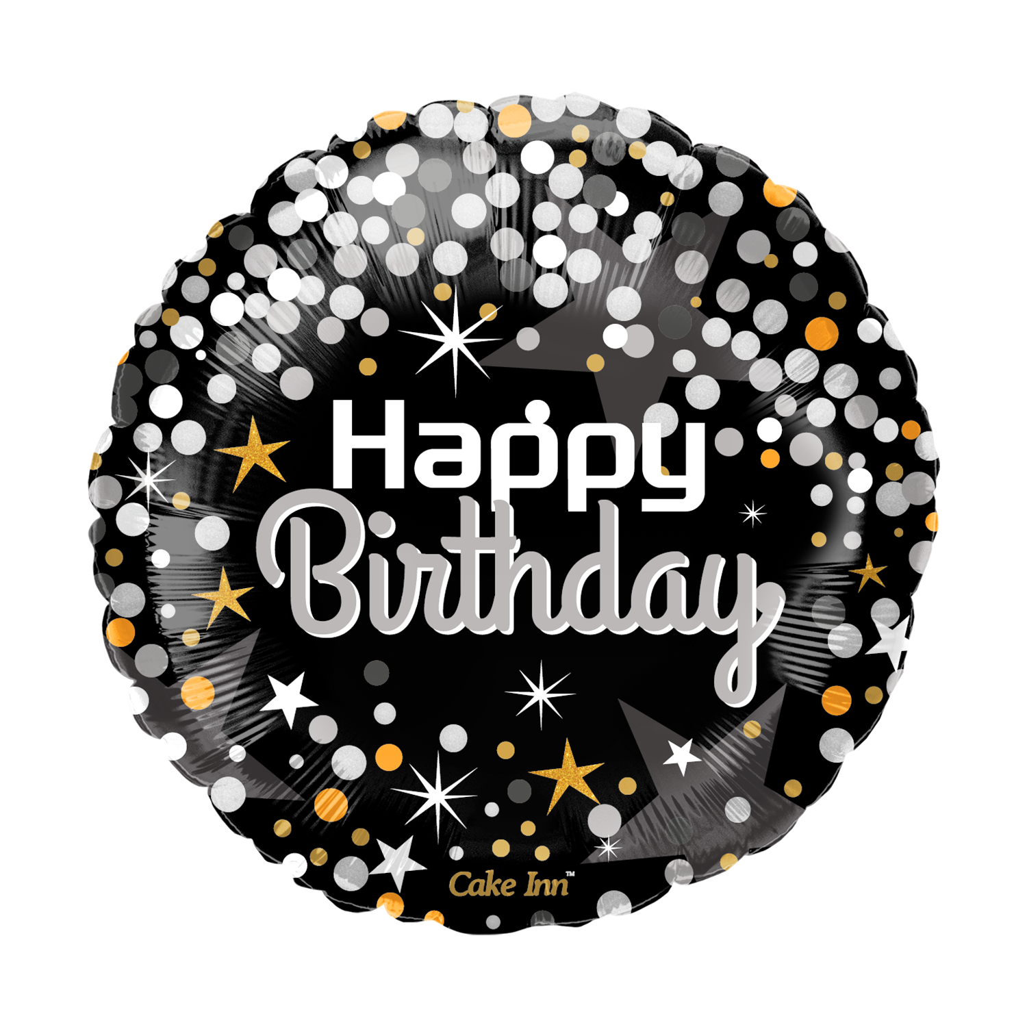 18" Black & Silver H/b Balloon  (Pack 10)