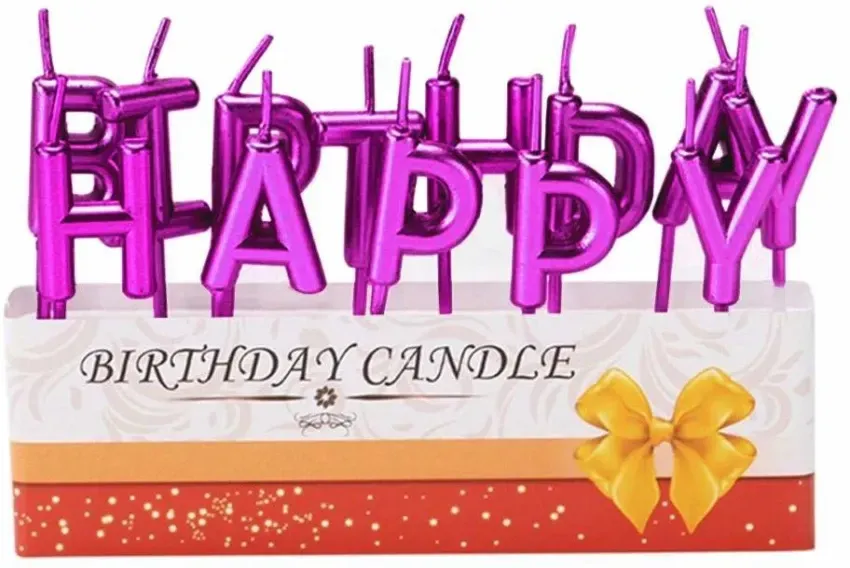 Purpal Happy birthday Candle  (Pack x12)