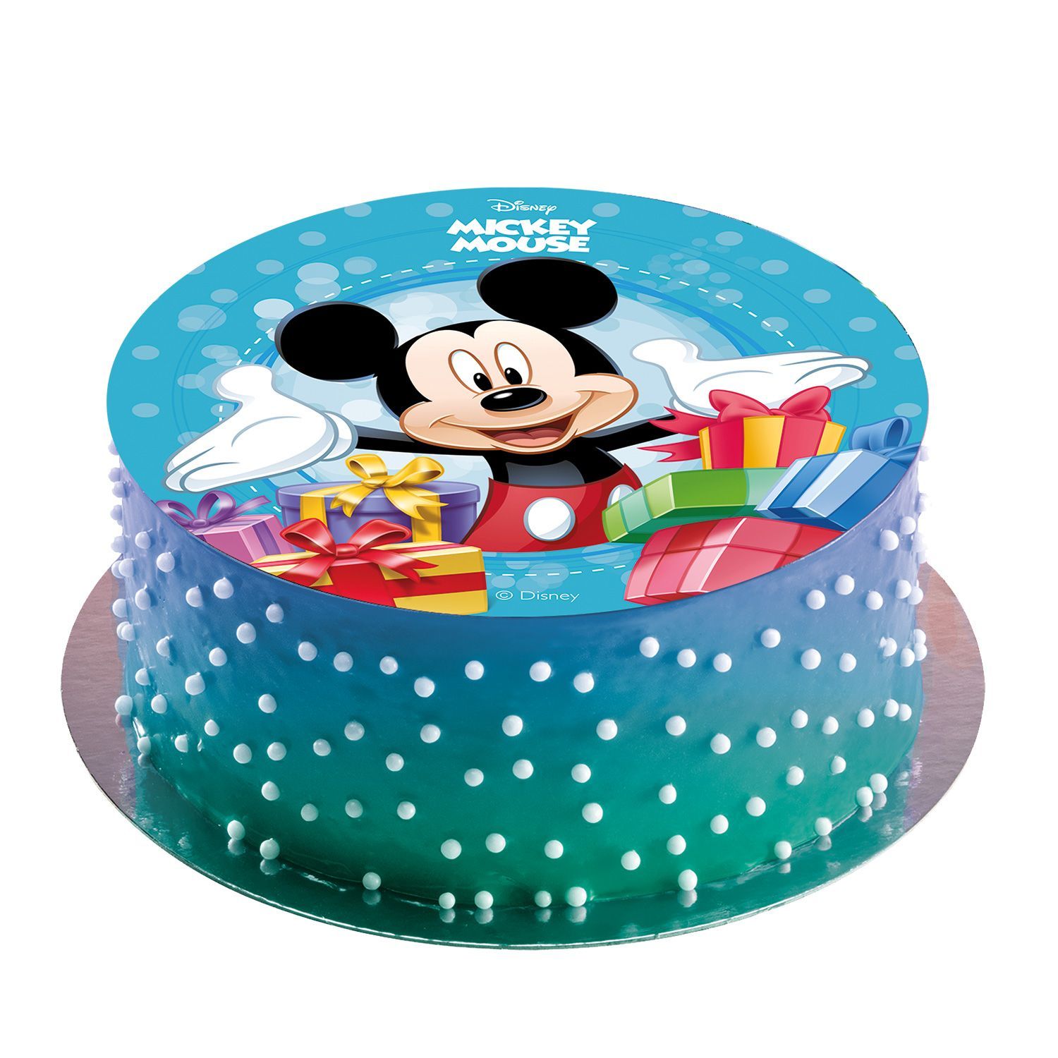 Mickey With gifts Edible sheet for 10" cake Single-pack Shelf life: 4 week