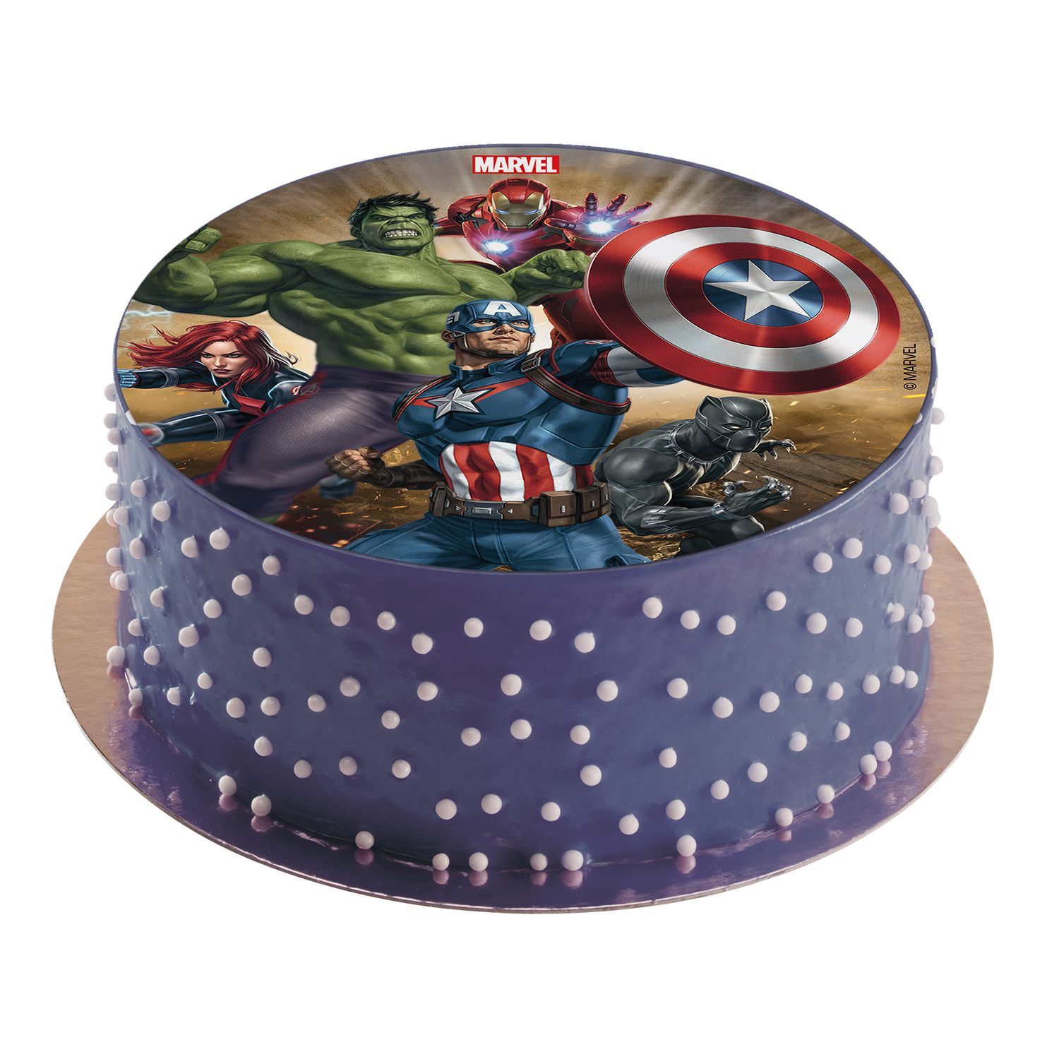Avengers Edible sheet for 8" cake Single Pack shelf life 4 weeks