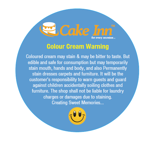 1 x  Colour cream Warning Label Roll  One Roll (2000 Label Per Roll) I90