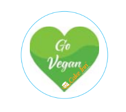 1 x  Go Vegan Label Roll  One Roll (2500 Label Per Roll) I93