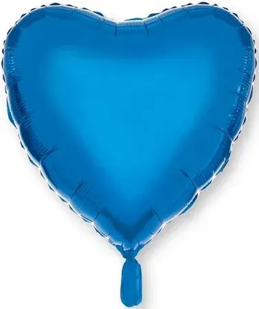 Blue Heart 18" Foil Balloon(10 Pack)