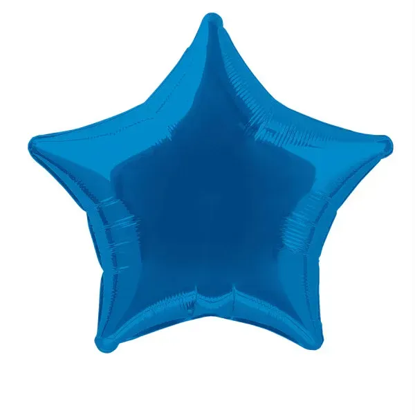 Blue Star 18" Shape foil Balloon  (Pack 10)