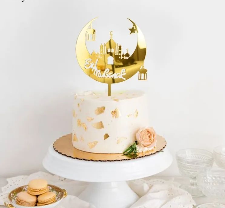 Eid mubarak Cake Topper Pack of 10