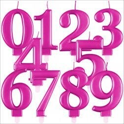 No. 3 ) Pink Number Candle (Pack of 50 ) I613
