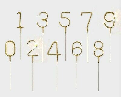 No. 0) Gold  Sparkler Number (Pack x24) I730