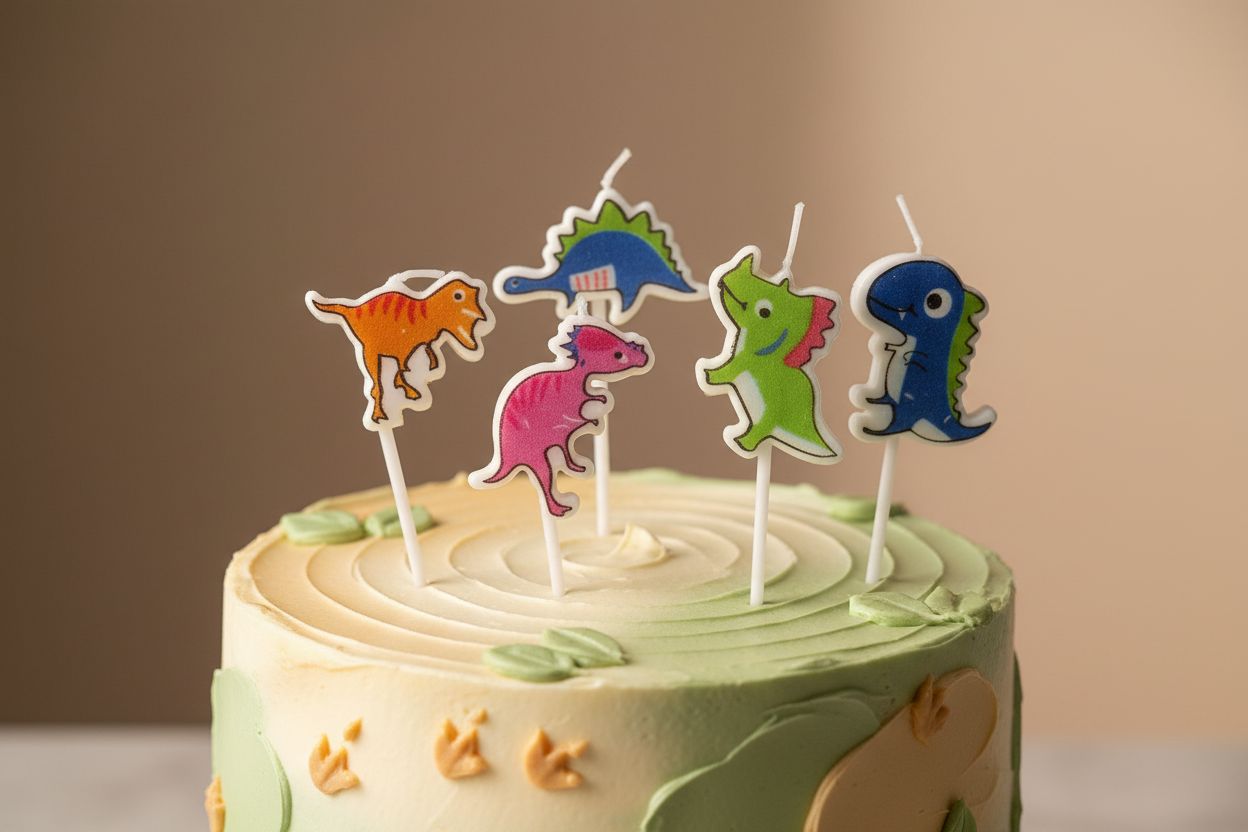 Dinosaur candle set pack of x 24