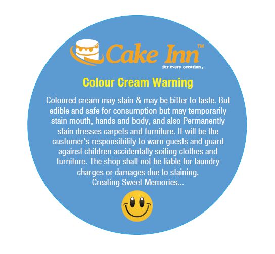 1 x  Colour cream Warning Label Roll  One Roll (2000 Label Per Roll) I90