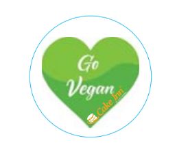 1 x  Go Vegan Label Roll  One Roll (2500 Label Per Roll) I93