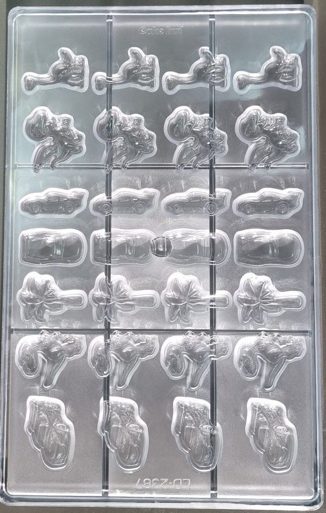 Dinosaur and racing cars  Moulds 1x