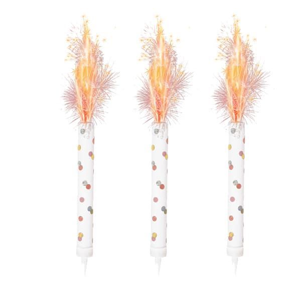 Rose Gold Ice Fountain Candle  (box of 3x24 )