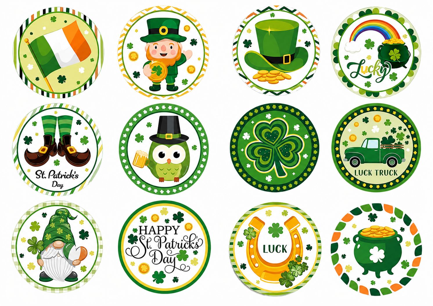 St Patrick day Cupcake toppers