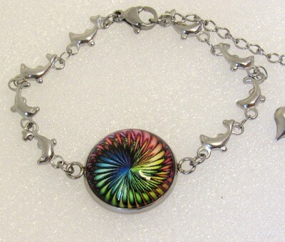 "Multiple Colors-4" Chain Bracelet