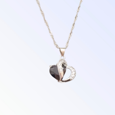 Silver Pendant "Black Hearts" (S925)