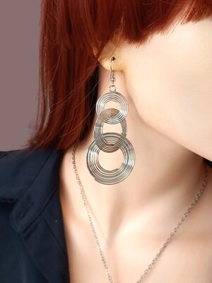 Earrings "3L Circles" silver