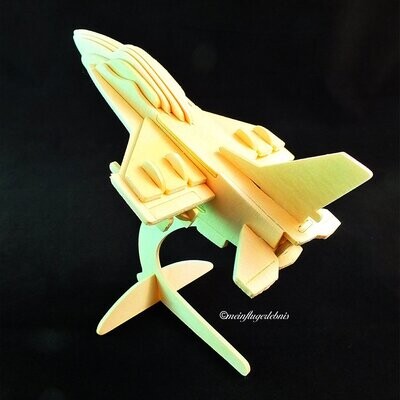 Flugzeug 3D-Holzpuzzle F16 Falcon Düsenjäger