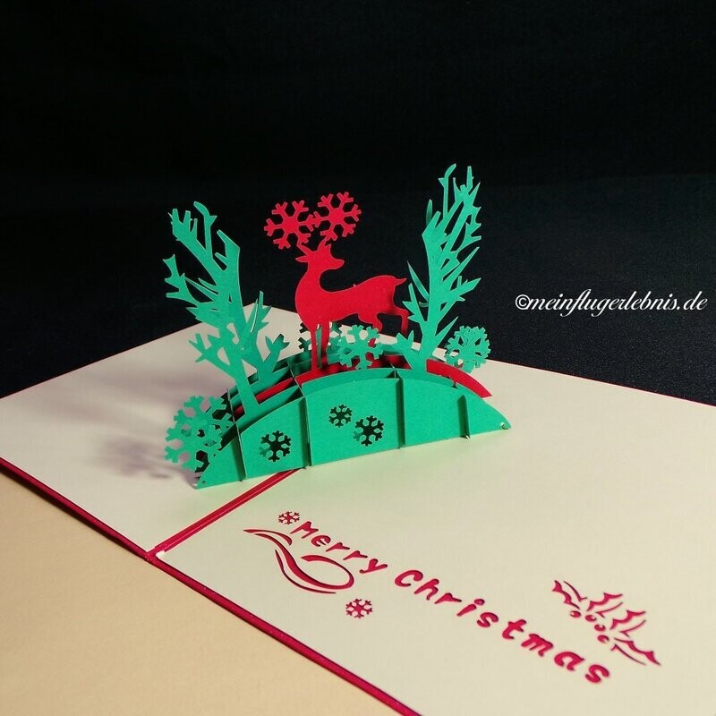 Klappkarte / Glückwunschkarte, 3D- Weihnachten Klappkarte / Glückwunschkarte, 3D- Weihnachten