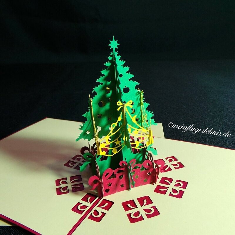 Klappkarte / Glückwunschkarte, 3D- Merry Christmas Klappkarte / Glückwunschkarte, 3D- Merry Christmas