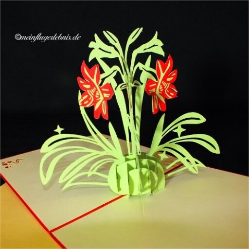 Klappkarte / Glückwunschkarte, 3D- Flowers Klappkarte / Glückwunschkarte, 3D- Flowers