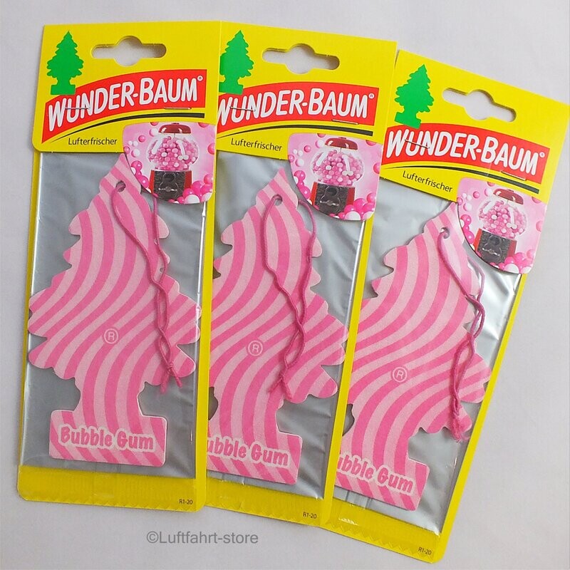 Wunderbaum Lufterfrischer 3 Stück BubbleGum Duftbaum Wunderbaum Lufterfrischer 3 Stück BubbleGum Duftbaum