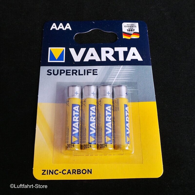 Batterien VARTA Superlife Micro AAA 4er-Blister Batterien VARTA Superlife Micro AAA 4er-Blister