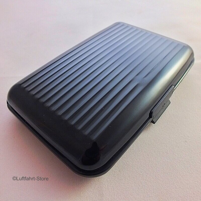 Aluminium Geldbörse Schwarz, RFID-Blocker, Aluminium Geldbörse Schwarz, RFID-Blocker,