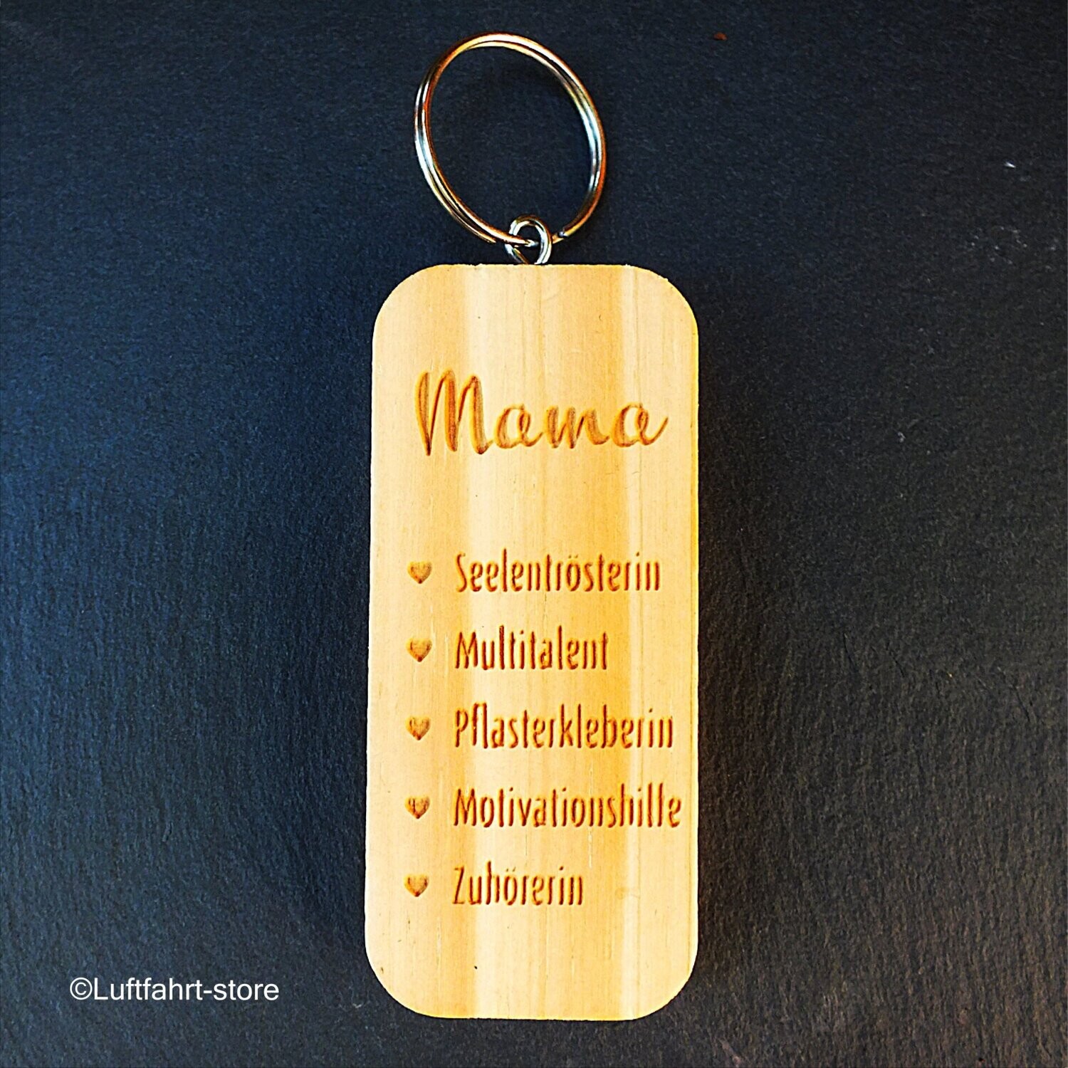 Holz- Schlüsselanhänger, Mama, Multitalent, Zuhörerin